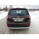 Защита заднего бампера овальная 75-42 мм ТСС для Geely Emgrand X7 2013-2016