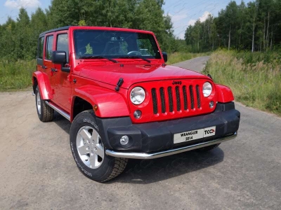 Защита переднего бампера 60 мм ТСС для Jeep Wrangler 5D 2010-2018