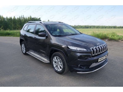 Защита переднего бампера 42 мм ТСС для Jeep Cherokee 2014-2018