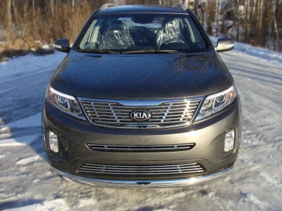 Накладка решётки радиатора нижняя 12 мм ТСС для Kia Sorento 2012-2020