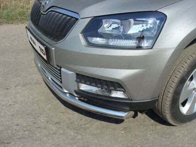 Защита переднего бампера 60 мм ТСС для Skoda Yeti 2014-2018