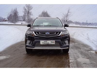 Защита переднего бампера 42 мм ТСС для Geely Emgrand X7 2018-2021