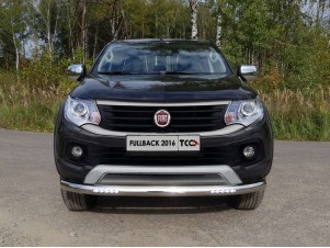 Защита переднего бампера с ДХО 76 мм для Fiat Fullback № FIAFUL16-05